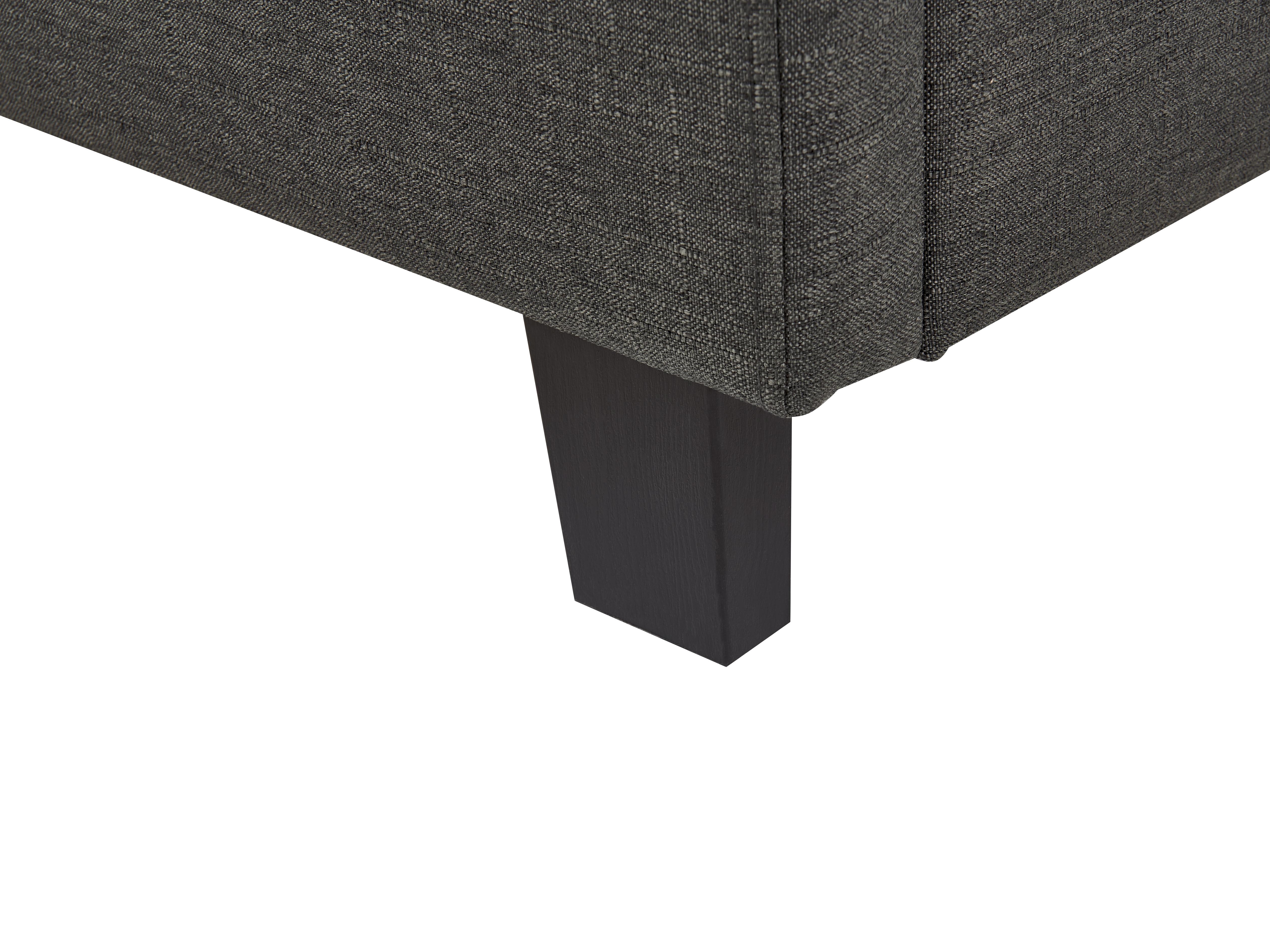 Bed Fabric LA ROCHELLE 140 x 200 cm (EU Double) Dark Grey_744998