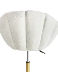 Schreibtischstuhl ANNABELLE Bouclé Weiß_949937