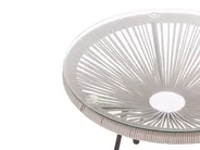 Bistro Set ACAPULCO II Polyrattan Hellgrau_811572