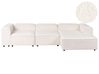 Modul Ecksofa 4-Sitzer ARDAL Bouclé Cremeweiß linksseitig