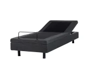 Verstellbares Bett ohne Kopfteil Stoff DUKE 90 x 200 cm Dunkelgrau_971196