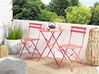 Bistro Set klappbar FIORI Metall Rot