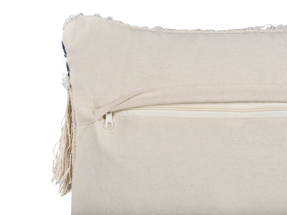 Throw Cushion SOFCA 45 x 45 cm Cotton Beige Geometric Pattern_802239
