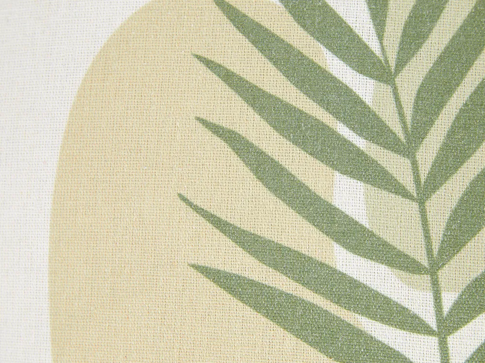 Dekokissen 2er Set MICROSORUM 45 x 45 cm Hellgrün Pflanzenmuster_810688
