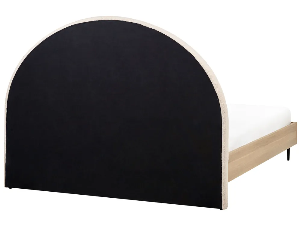 Bed Boucle MILLAY 160 x 200 cm (EU King Size) Beige_971542