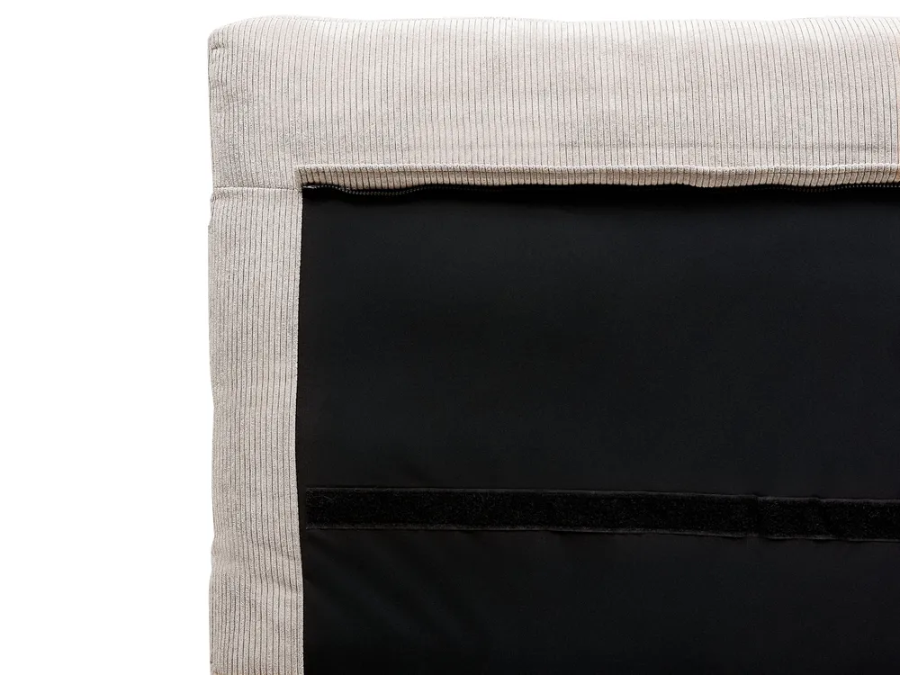 Bett mit Lattenrost Cord MELLE 180 x 200 cm Hellbeige_882255
