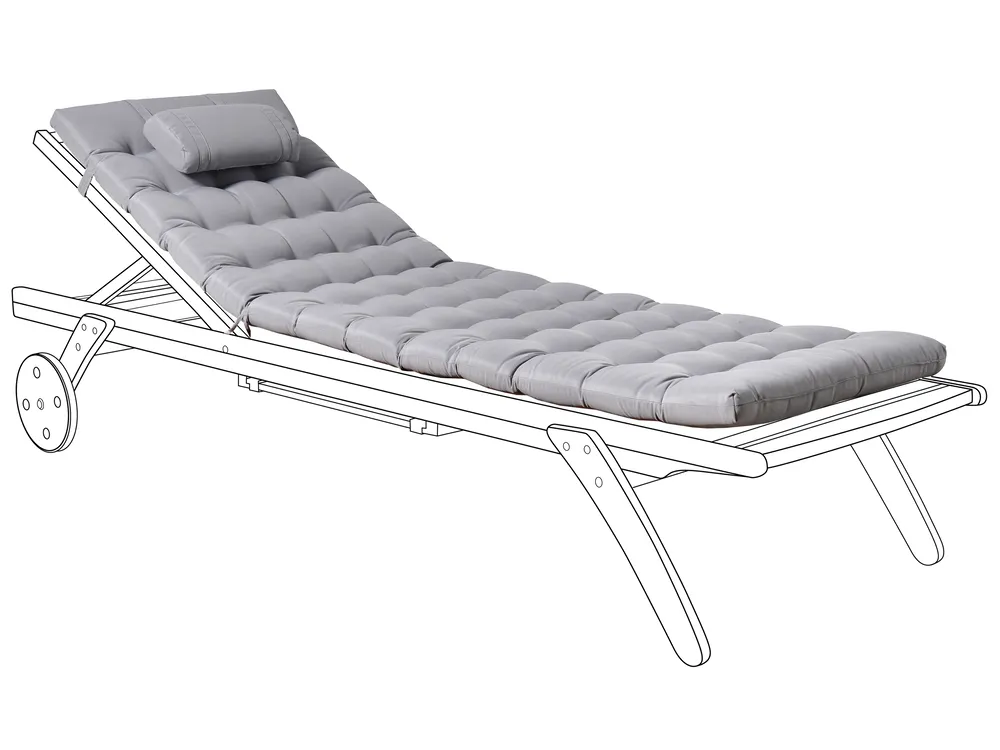 Liegenauflage CESANA PREMIUM 192 x 56 cm Hellgrau
