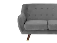 Sofa Set 6-Sitzer BODO Samtstoff Grau_738378