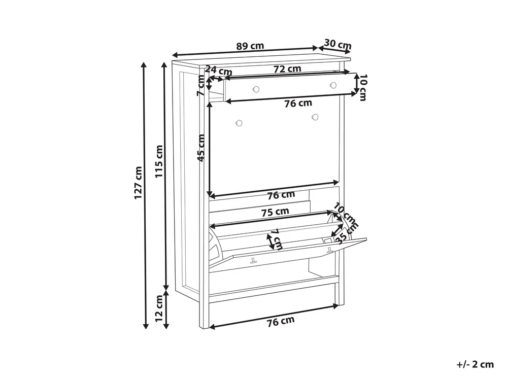 Schuhschrank GIBSON Weiß_968001