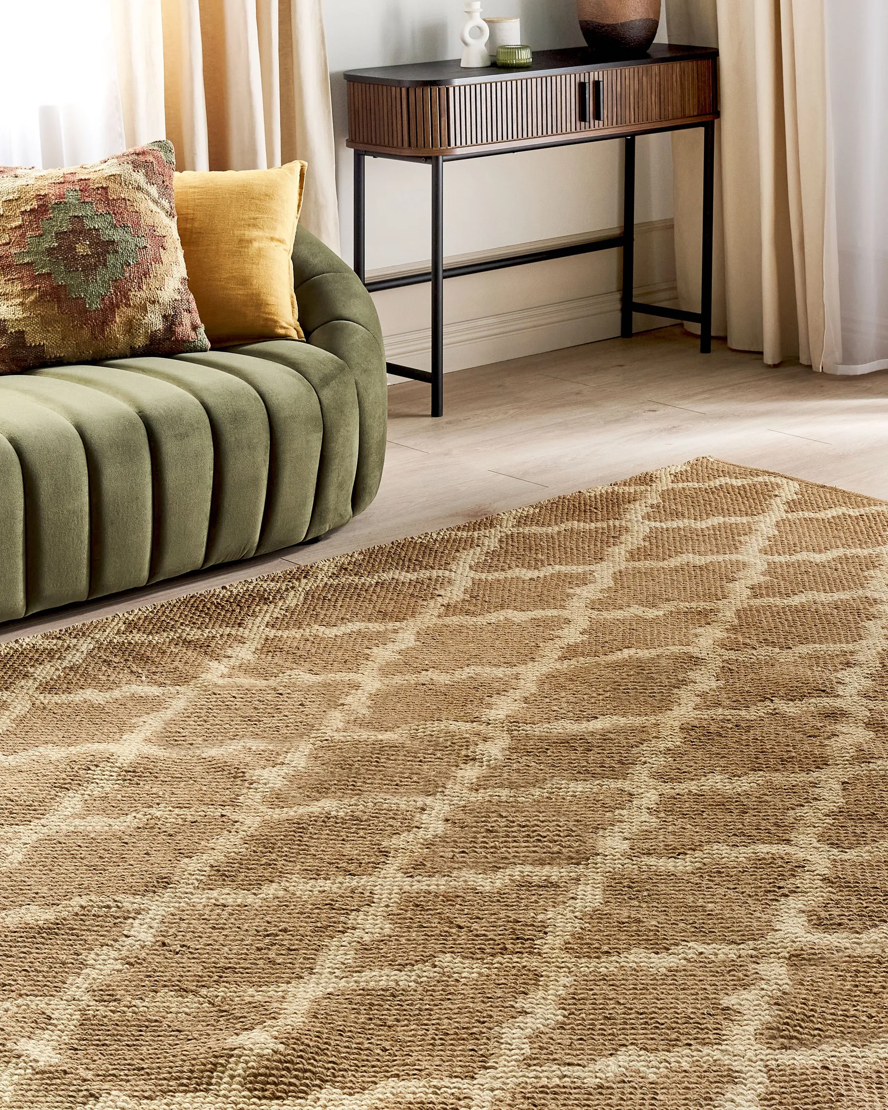 Teppich MERMER Beige 200 x 300 cm Jute_887059