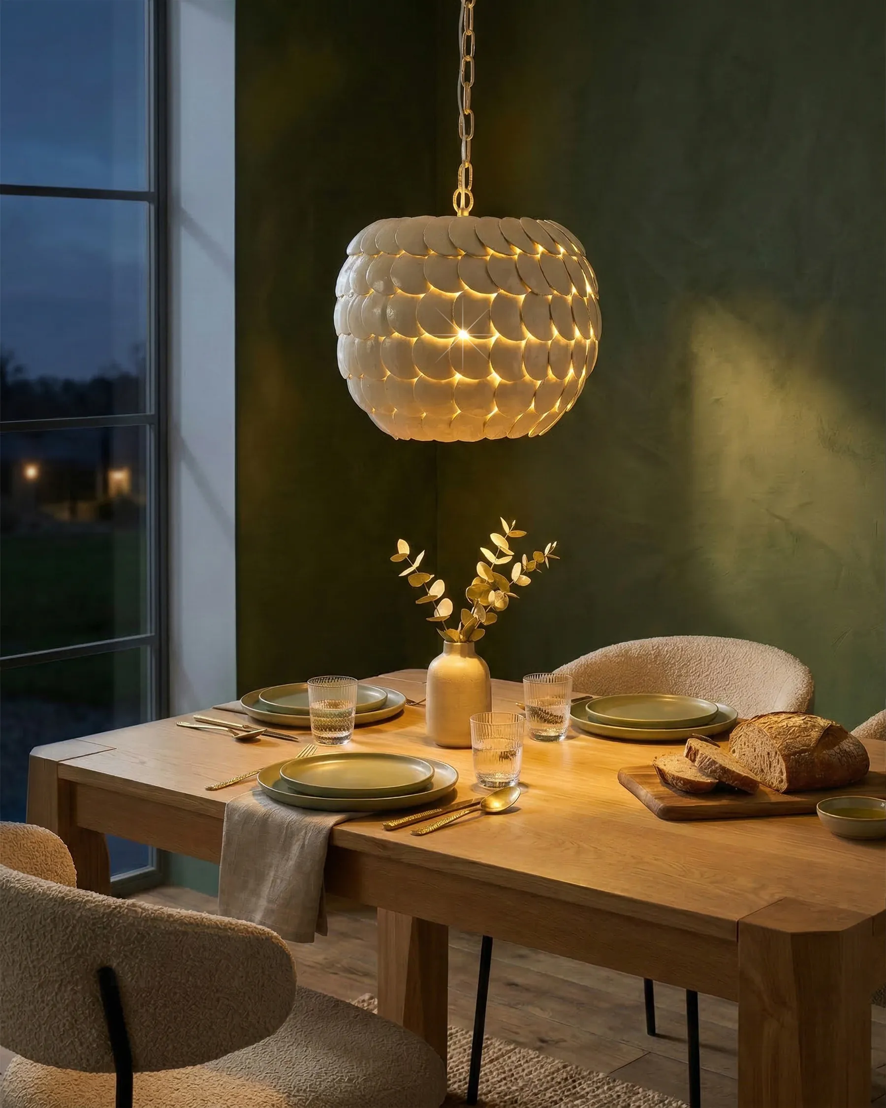 Pendant Lamp MASKELIYA Coconut Shell Beige_1059684