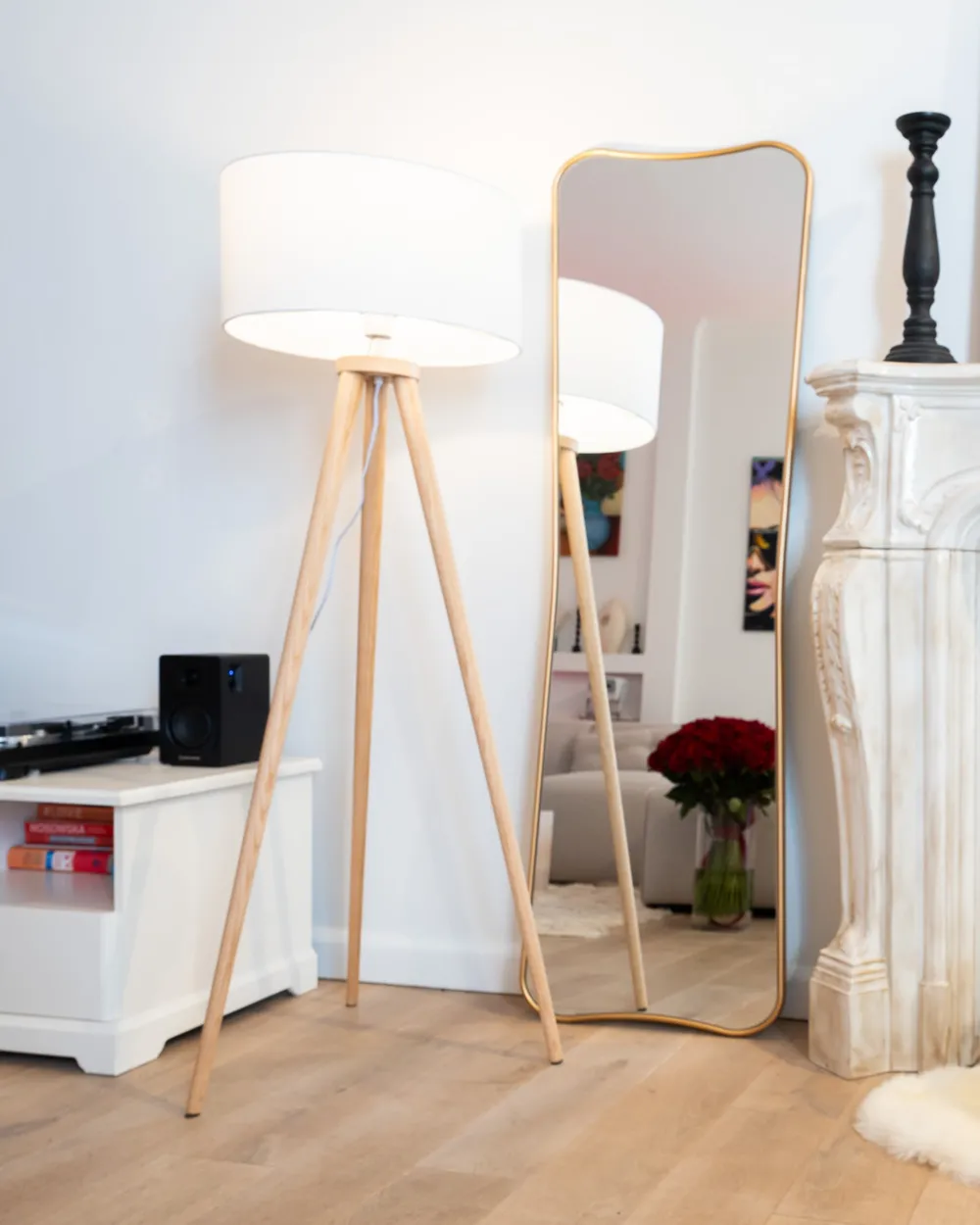 Stehlampe NITRA Eichenholz Weiß_1034126