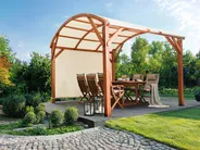Pavillon SCOPELLO 303 cm 300 cm Tannenholz Braun / Beige_967141