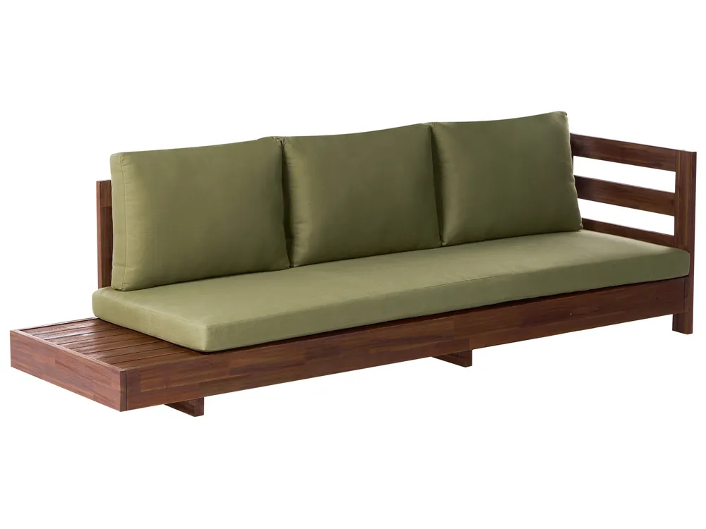 Garten Ecksofa 5-Sitzer MARETTIMO zertifiziertes Akazienholz Grün linksseitig_1081802