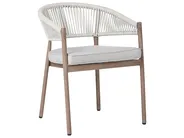 Gartenmöbel Set 6-Sitzer FLAVIA inkl. Kissen Metall Braun_936239