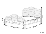 Bett mit Lattenrost Rattan DOMEYROT 140 x 200 cm Hellbraun_869058