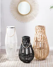 Lantern TONGA 56 cm Bamboo Black_858584