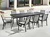Gartenmöbel Set 8-Sitzer VALCANETTO/BUSSETO Metall Schwarz