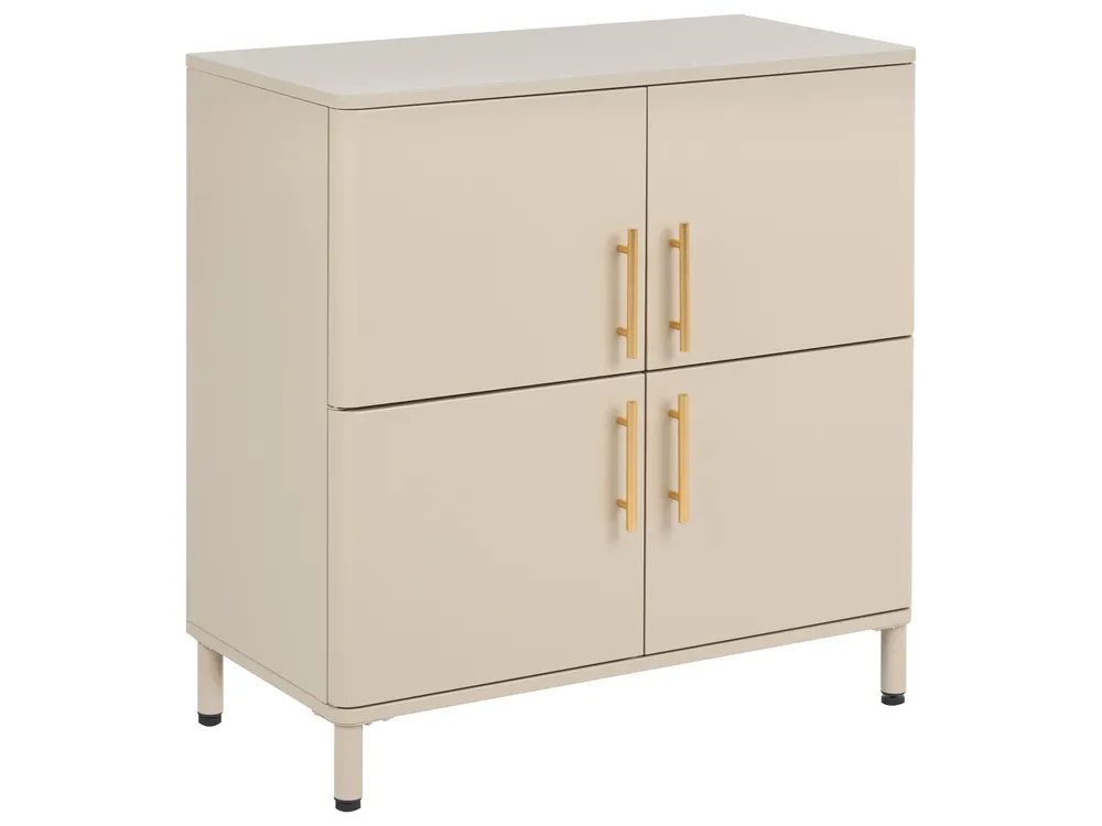 Sideboard mit 4 Türen OMBURA Metall Beige