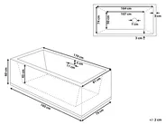 Freistehende Badewanne RIOS 170 x 80 cm Schwarz_762298