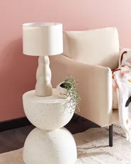 Table Lamp VILAR Ceramic Beige_897338