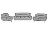 Sofa Set 6-Sitzer LEIRA Kunstleder Grau