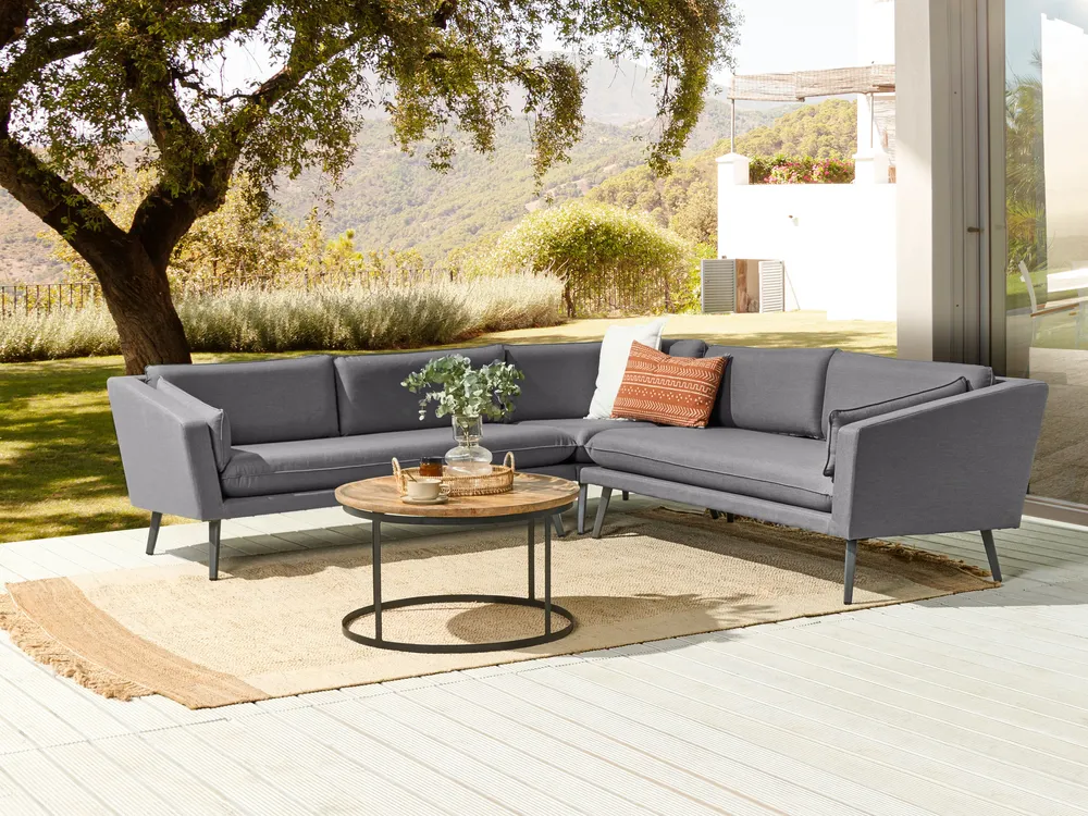 Garten Ecksofa 5-Sitzer LORETELLO Grau_872393