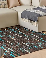 Rug KISIR Dark Brown 160 x 230 cm Leather_1177574