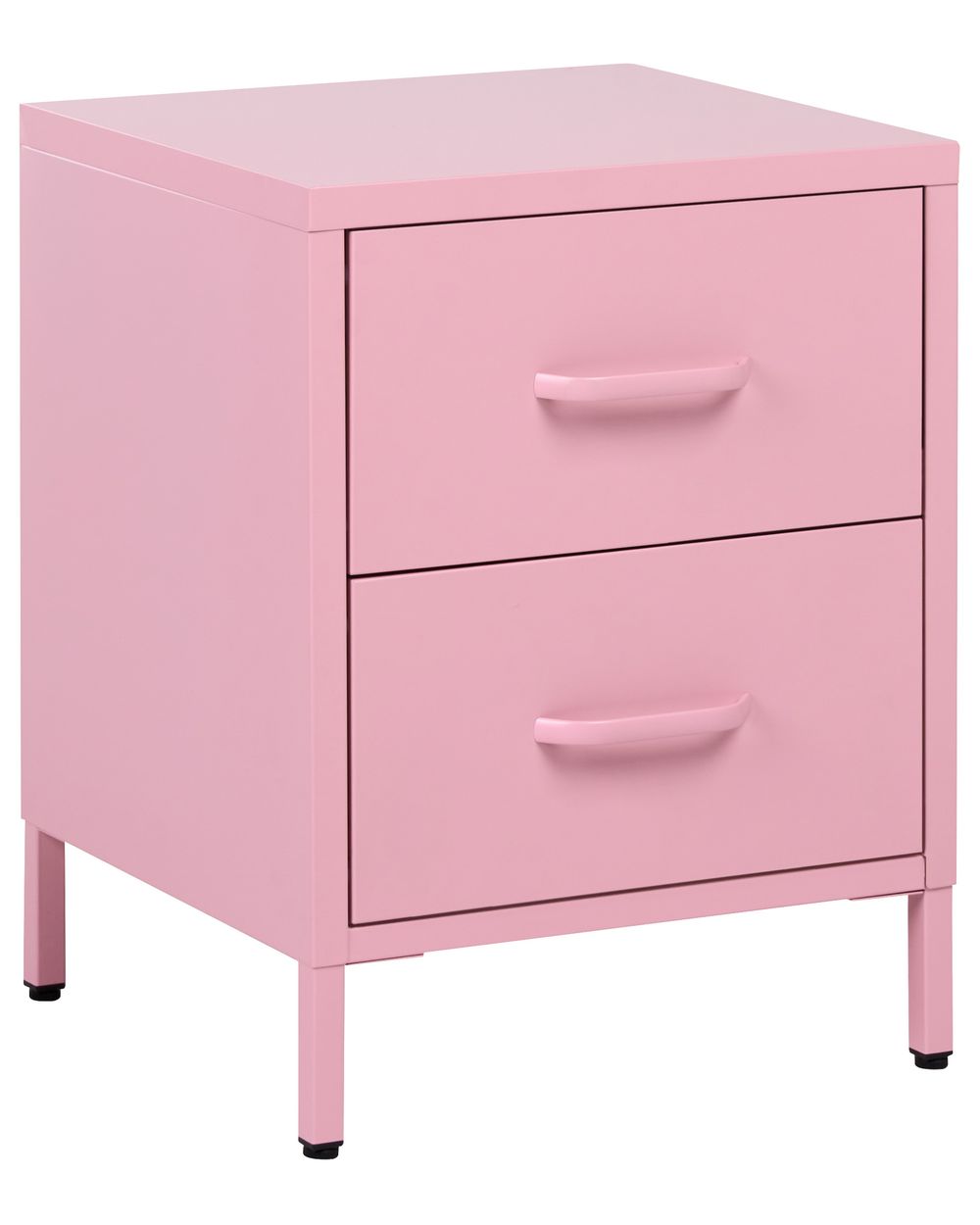 Nachttisch mit 2 Schubladen MALAVI Metall Rosa