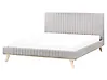 Bett mit Lattenrost Chenillegewebe TALENCE 160 x 200 cm Hellgrau