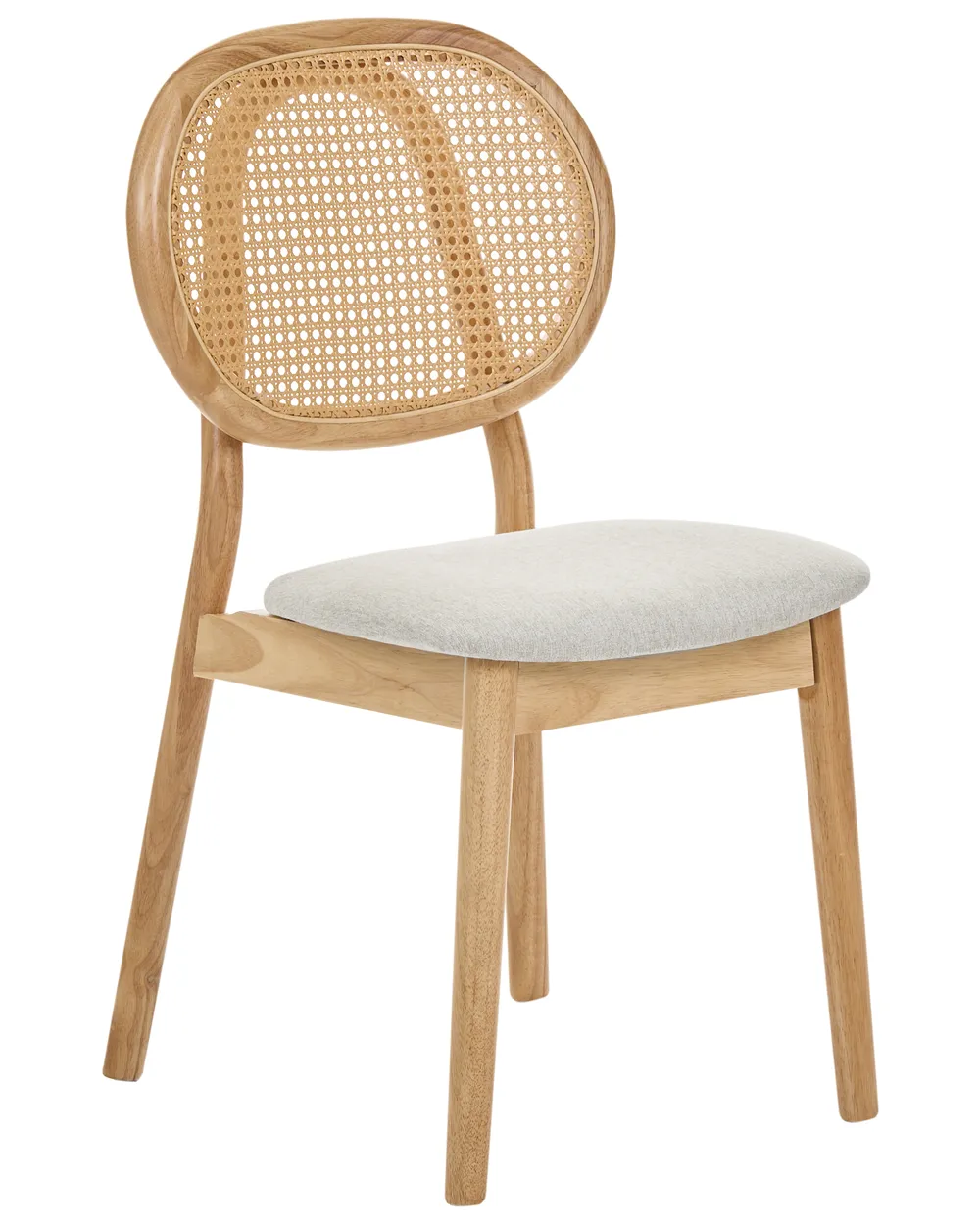 Set of 2 Chairs GAVIOTA Wood Light Brown/ Beige_1090826