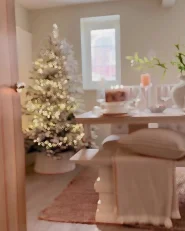 Künstlicher Weihnachtsbaum mit Schnee BASSIE 180 cm Weiß_951455