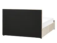 Ottoman Bed ROCHEFORT Velvet Beige 140 x 200 cm (EU Double)_857279