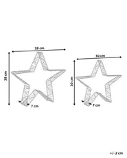 Set od 2 božićne ukrase LED ITALLA 30/38 cm Zvijezda Zlato_1169112