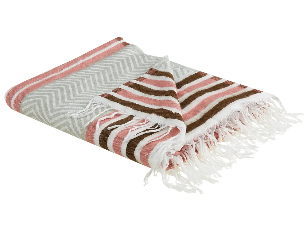 Kuscheldecke MAGAR Stoff 130 x 170 cm Beige
