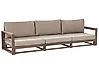 Gartensofa 3-Sitzer TIMOR modular zertifiziertes Akazienholz Dunkelbraun