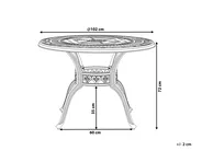 Gartentisch SALENTO 102 cm 102 cm Metall Dunkelbraun_765558