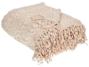 Blanket VELLA Cotton 200 x 220 cm Light Beige_939546