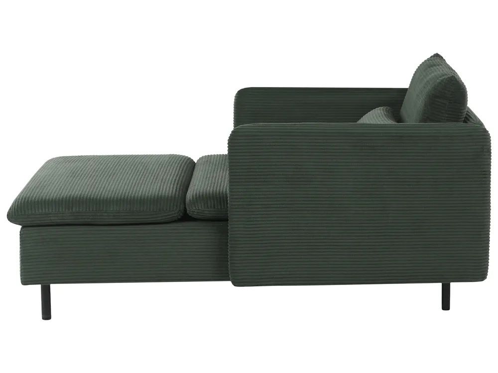 Chaise Longue EGERIS Corduroy Dark Green_1067101