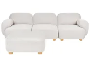 Modular Sofa 3 Seater AMLI with Ottoman Boucle Off-White_1070122