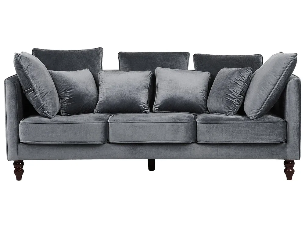 Sofa 3 Seater FENSTAD Velvet Grey
