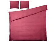 Bettwäsche-Set PARKROSE 220 x 240 cm Baumwollsatin Burgunderrot_1059965
