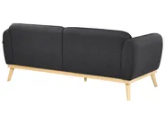 Living Room Set 5 Seater LJUNG Fabric Black_1076484