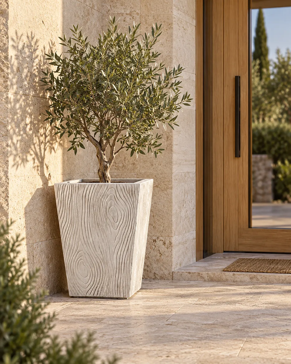 Blumenkübel BAIHE 42 cm Hellbeige_1175214