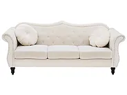 Sofa 3-Sitzer SKIEN II Samtstoff Hellbeige_1161659