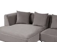Ecksofa 3-Sitzer SATER Chenillegewebe Taupe rechtsseitig_1029120