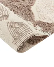 Teppich SINOP Beige 140 x 200 cm Baumwolle_839721