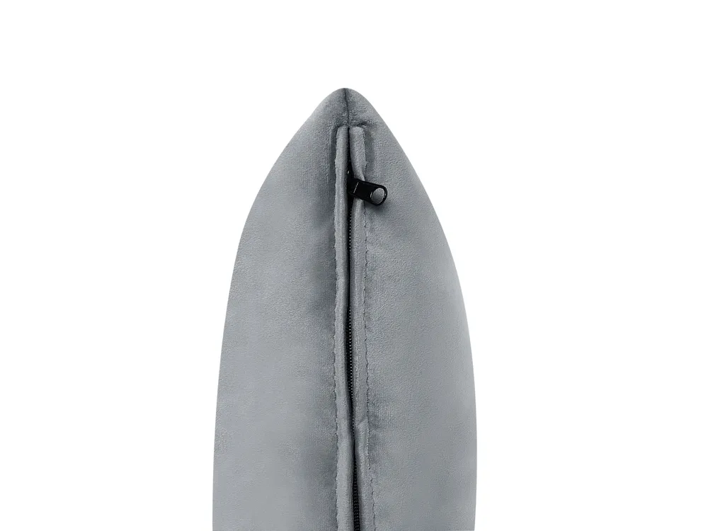 Linksseitige Chaiselongue IVRY Samtstoff Grau_929066