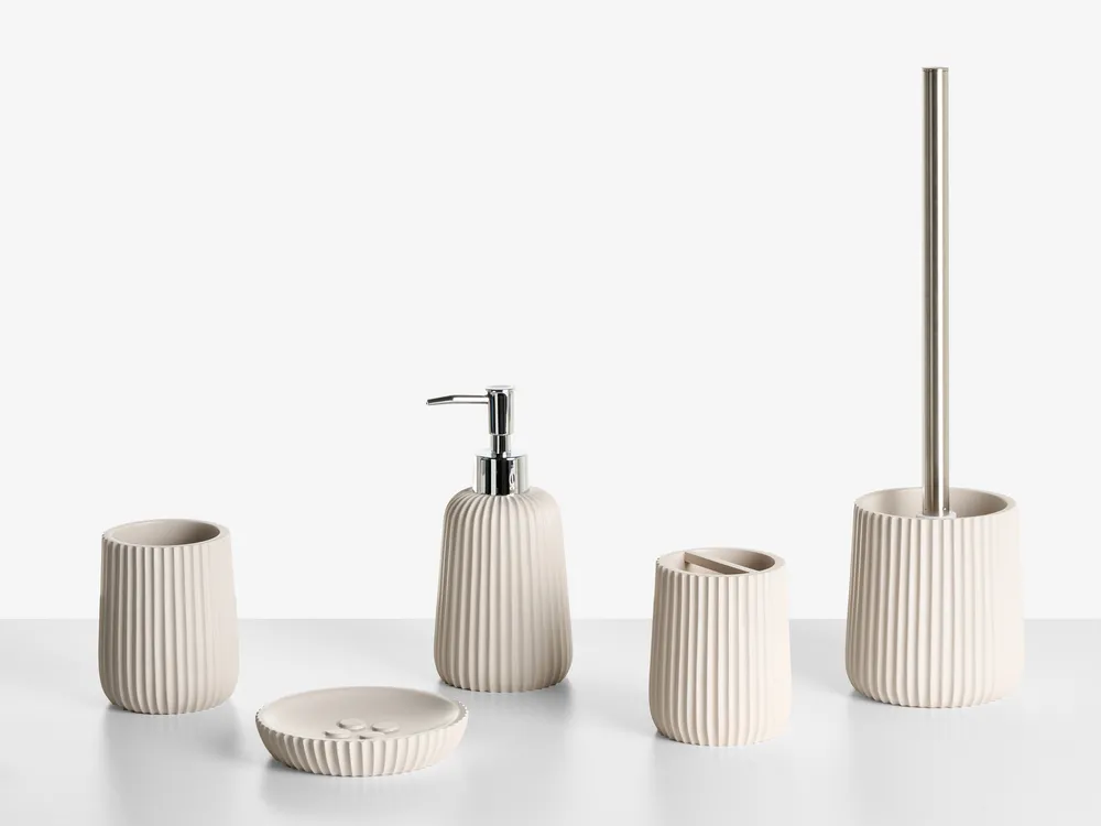 Badaccessoires Set 5-teilig POZUZO Beige