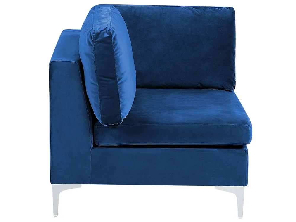 Modul Ecksofa 6-Sitzer EVJA Samtstoff Marineblau rechtsseitig_859779